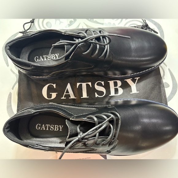 New Gatsby Black Leather Men\'s Wide Shoes Orthopedic 10.5 main image 5